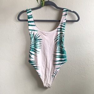 Aerie Palm Leaf One Piece Swimsuit
